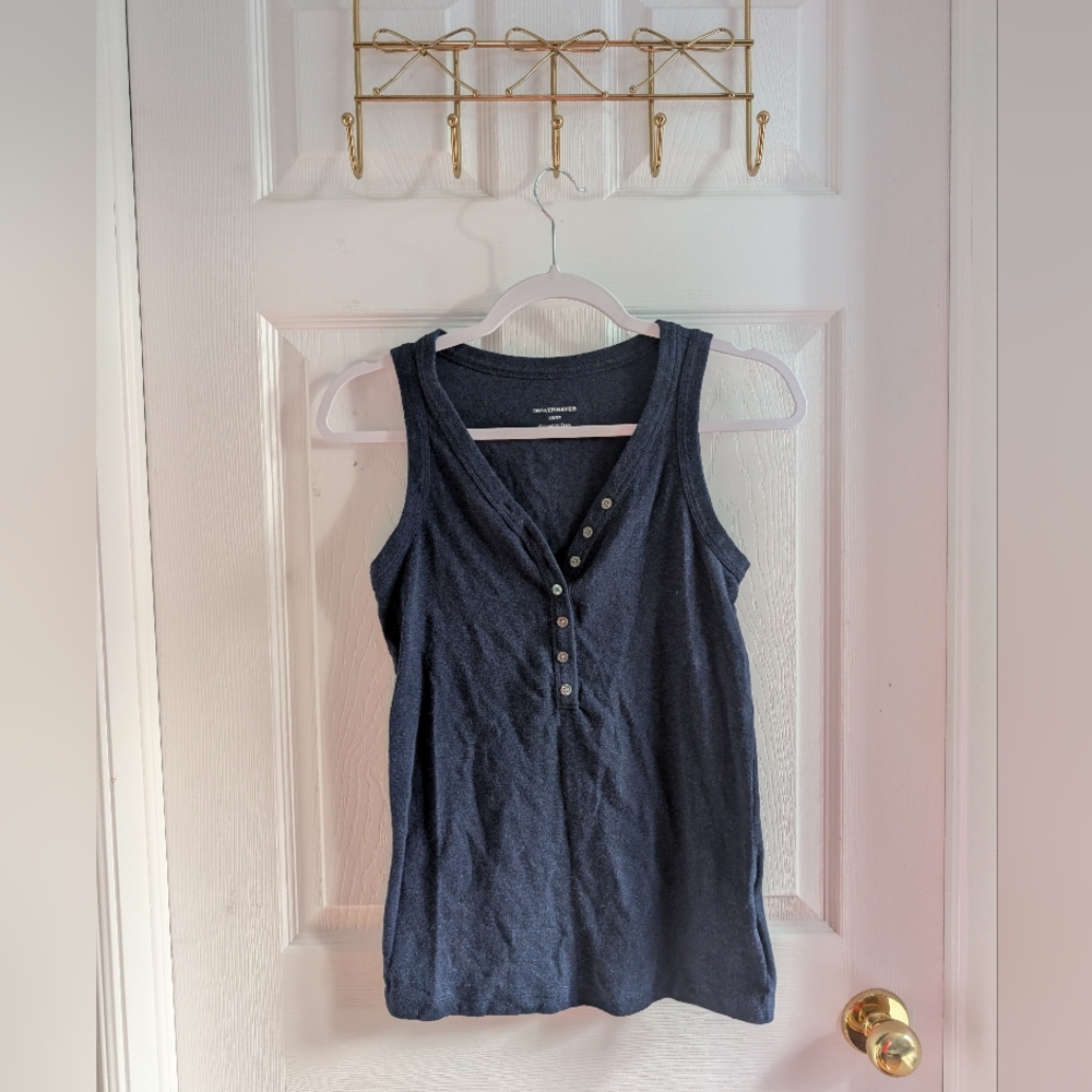 Denver Hayes Dark Blue Sleeveless Tank Top